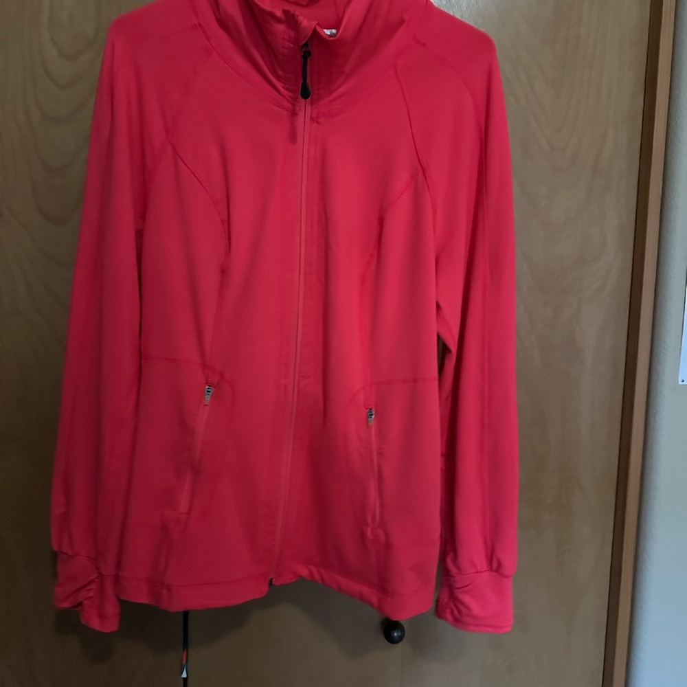 Women's Coral Red Athleisure Jacket